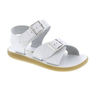 Kids Footmates white Sun San style sandals Velcro
